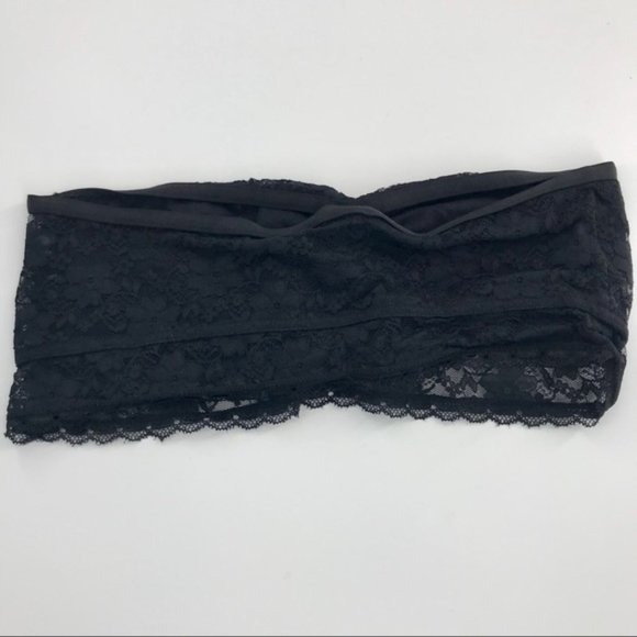 Black Lace Bandeau Bralette sz XS - Picture 3 of 3